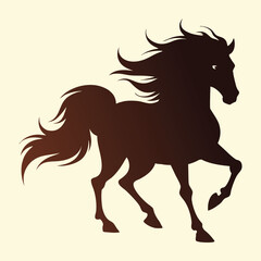 Elegant Horse Silhouette in Motion Symbolizing Freedom Grace and Power