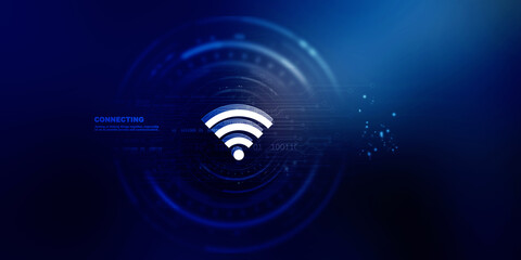 2d illustration WiFi symbol sign
