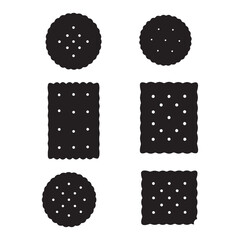 A savory delight in shape – Crackers silhouette designed with clean Crackers vector – Crackers illustration


