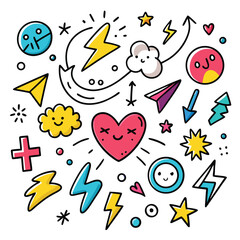 seamless pattern with funny monsters