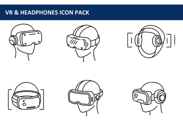 VR & Headphones Icon Pack Illustrations for General Use