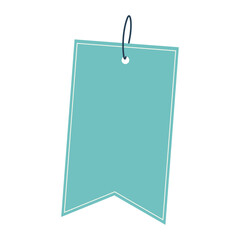 Blank Ribbon Tag Vector Icon.