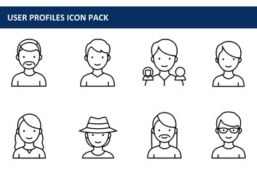 User profile icons depicting diverse individuals in casual attire. Portraits displayed in a grid format against a plain background.