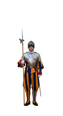 Naklejka premium A soldier of the Vatican's Swiss Guard