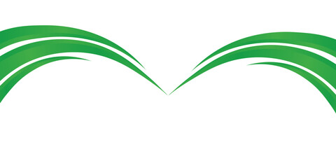 Curved Header and Footer Element. Vector Illustration