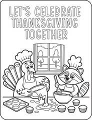 09 Bold and Easy Thanksgiving for coloring pages