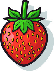 Obraz premium Vibrant Strawberry Still Life: A Refreshing Summer Treat