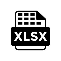 excel file icon, vector icon with transparent background