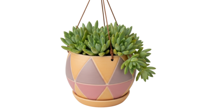Isolated Hanging Succulent Plant