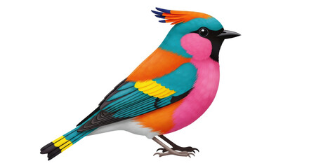 Isolated Colourful Bird Illustration