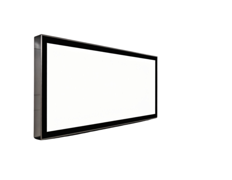  Empty Vertical Digital Billboard in Subway Station Tunnel, Isolated PNG