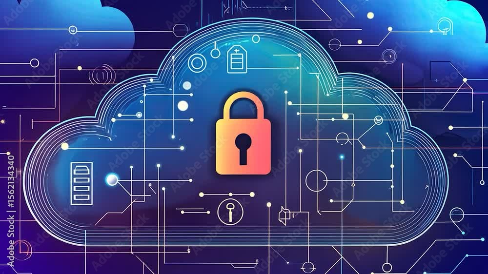 Poster Secure cloud computing graphic design