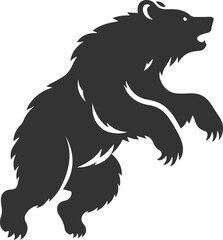 Wild animal bear vector black artwork drawing silhouette