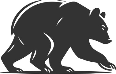 Wild animal bear vector black artwork drawing silhouette