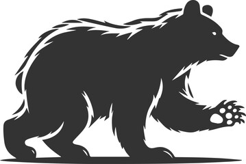 Wild animal bear vector black artwork drawing silhouette