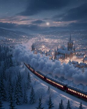 M&auml;rchenhafte Winternacht: Zugfahrt in die Lichterstadt