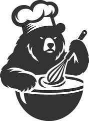 Wild animal bear vector black artwork drawing silhouette