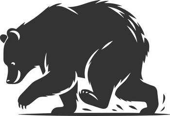 Wild animal bear vector black artwork drawing silhouette