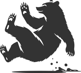 Wild animal bear vector black artwork drawing silhouette