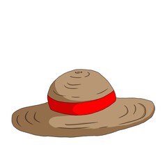 麦わら帽子(赤)