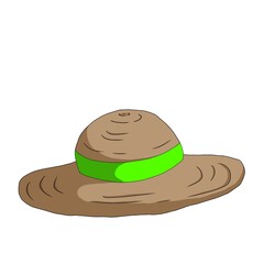 麦わら帽子(緑)