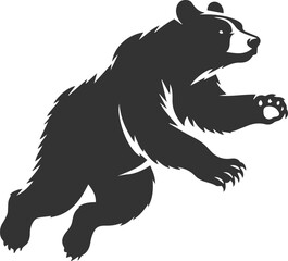 Wild animal bear vector black artwork drawing silhouette