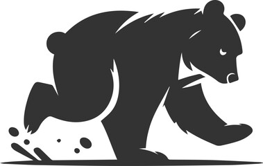 Wild animal bear vector black artwork drawing silhouette