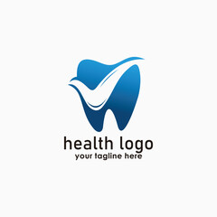 dental check logo template, health care design illustration, medical icon logo
