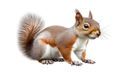 Obraz premium squirrel isolated on transparent background cutout