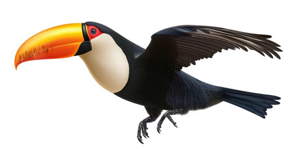 Naklejka premium toucan isolated on transparent background cutout