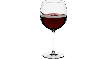 Isolated Glass of Red Wine