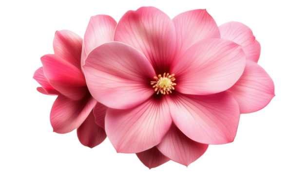 pink flower isolated on transparent background cutout