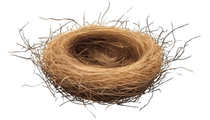 Obraz premium bird nest isolated on transparent background cutout