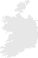 Ireland – square dot grid vector map (Web Mercator projection, PPT-compatible & fully editable)