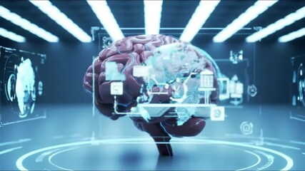 Digital Brain with Global Network Overlay - Powered by Adobe