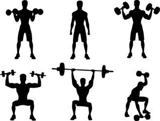man lifting weights