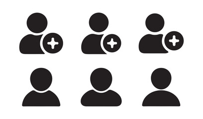 Add new user icon. User symbol. male person profile avatar. Vector eps 10