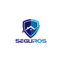 Seguros Company  Logo Design  template