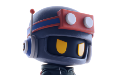 Cute retro robot character design