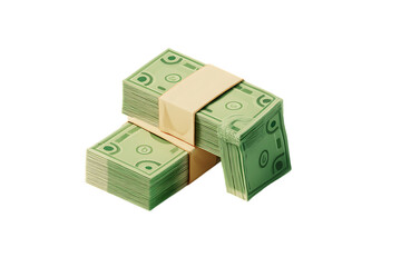 Fototapeta premium Stacks of cash tied with a band. Finance concept.