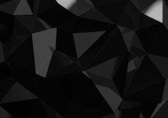 Fototapeta premium 3D Black background geometric curve shape texture abstract illustration backgrounds