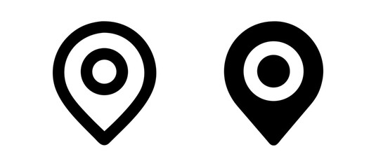 GPS location navigation pin icons 