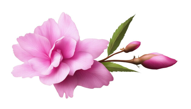 pink flower isolated on transparent background cutout