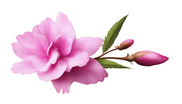pink flower isolated on transparent background cutout