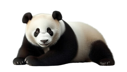 Fototapeta premium giant panda bear isolated on transparent background cutout