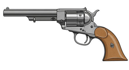 Isolated Old West Revolver