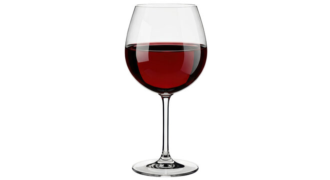 Isolated Glass of red wine