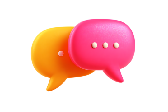 3D Colorful Chat Bubbles. Communication concept.