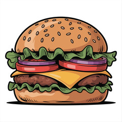 Delicious Cheeseburger with all the Fixings