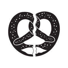 Twisted tradition – Pretzel silhouette in crisp Pretzel vector – Pretzel illustration

